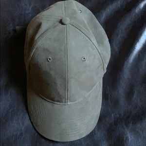 Green suede cap